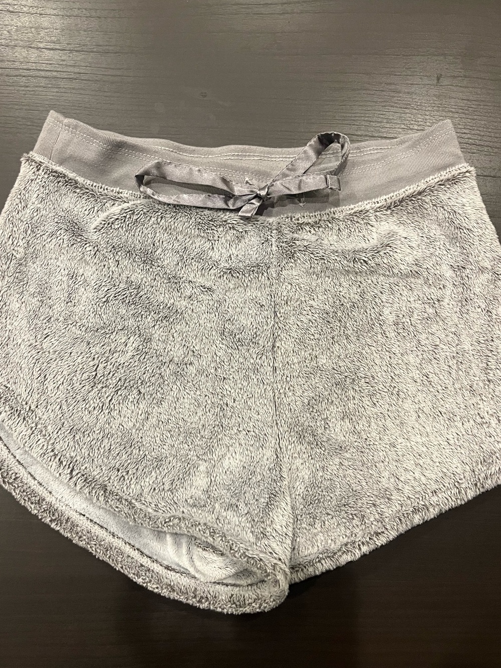 Fuzzy Grey Lounge Shorts